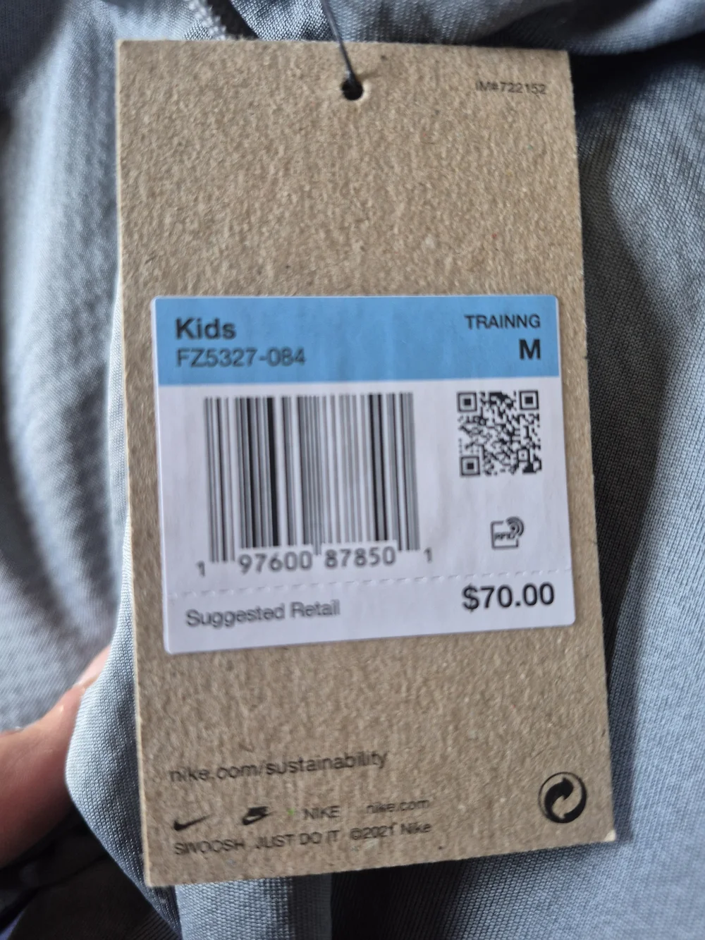 Nike Kids Light Gray Dri-FIT Jogger Pants